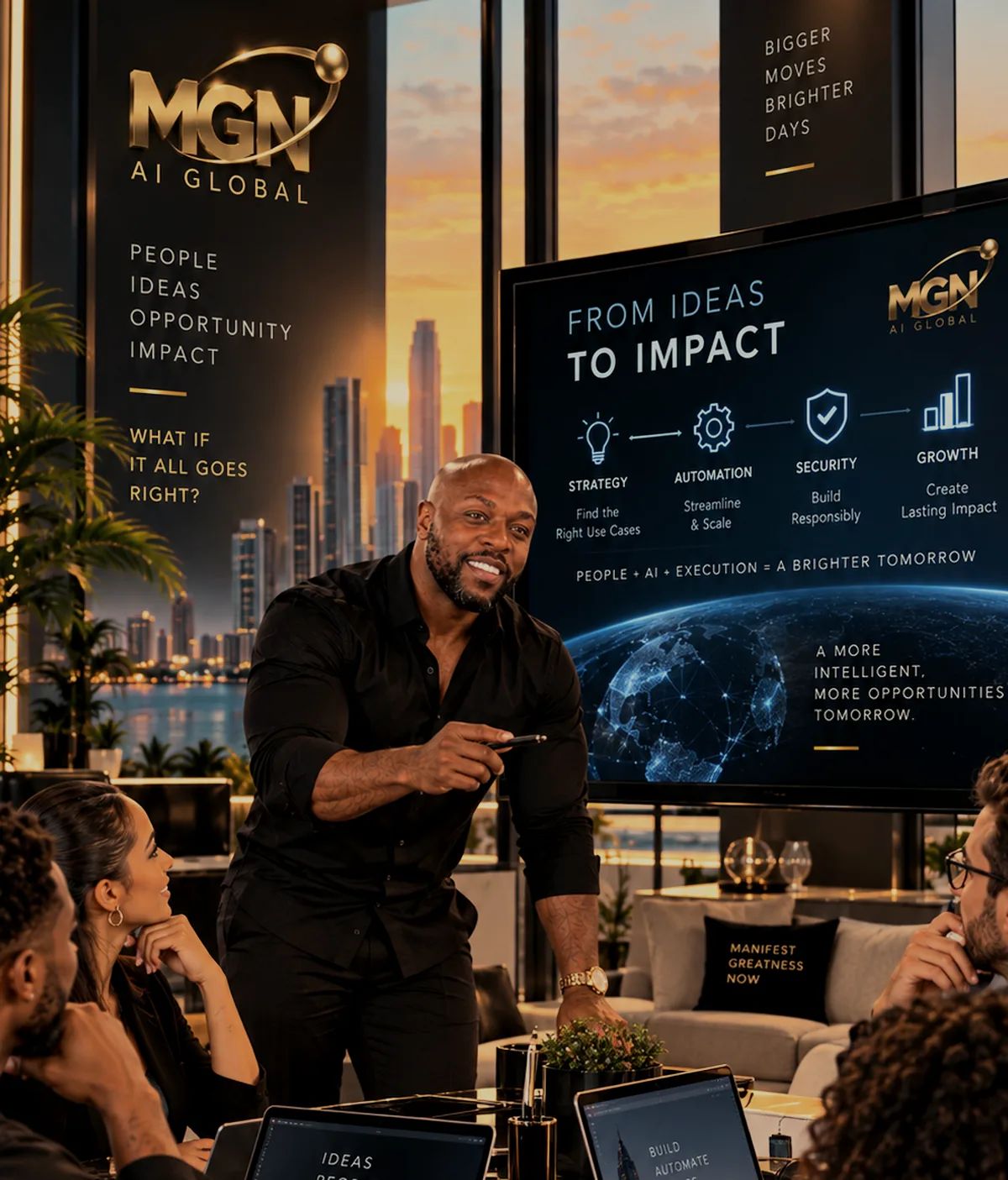 An executive session presenting the path from ideas to impact